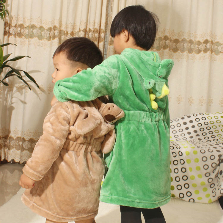 Flanell nattkjole pustende lett varmt materiale for barn (1)