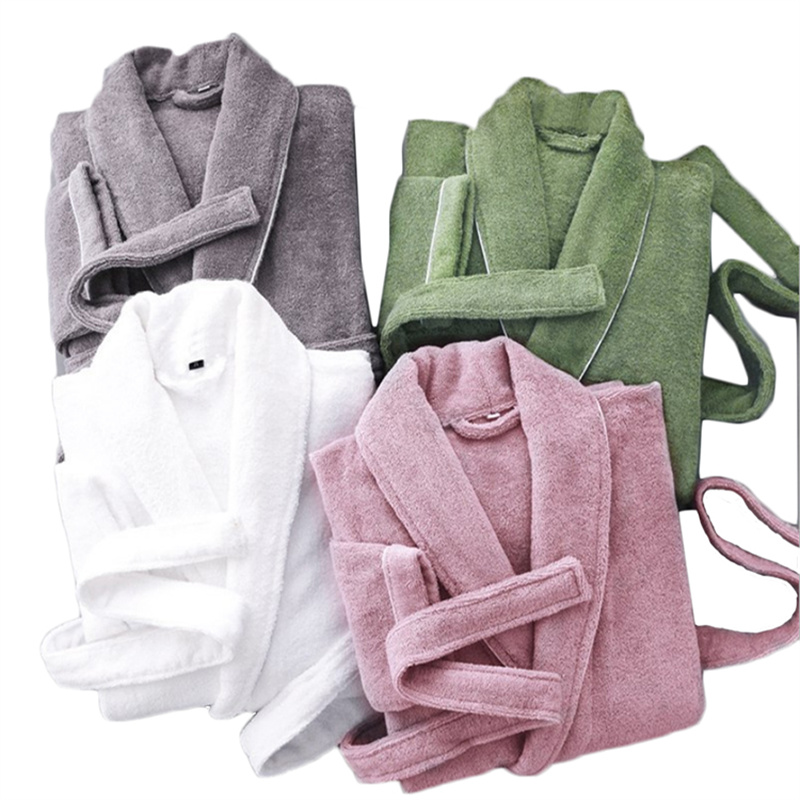 China 100 Cotton Terry Bathrobe Soft Lightweight Absorbent use for Men Women factory and