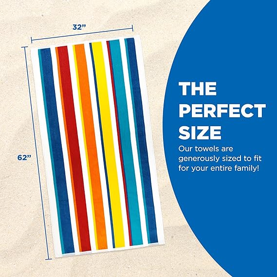 Oversized Cabana Stripe Beach Towels