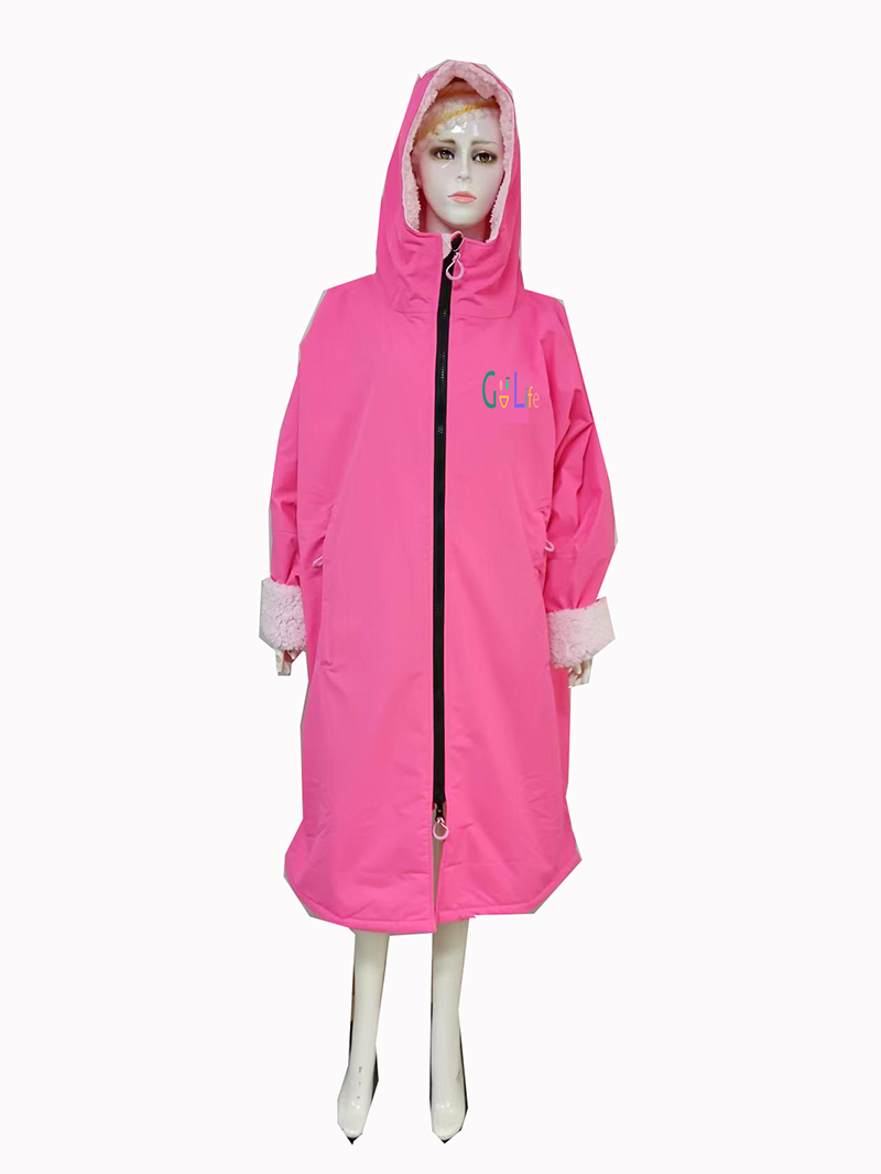 China New colour -Fluorescent pink-Warm waterproof Changing robe ...