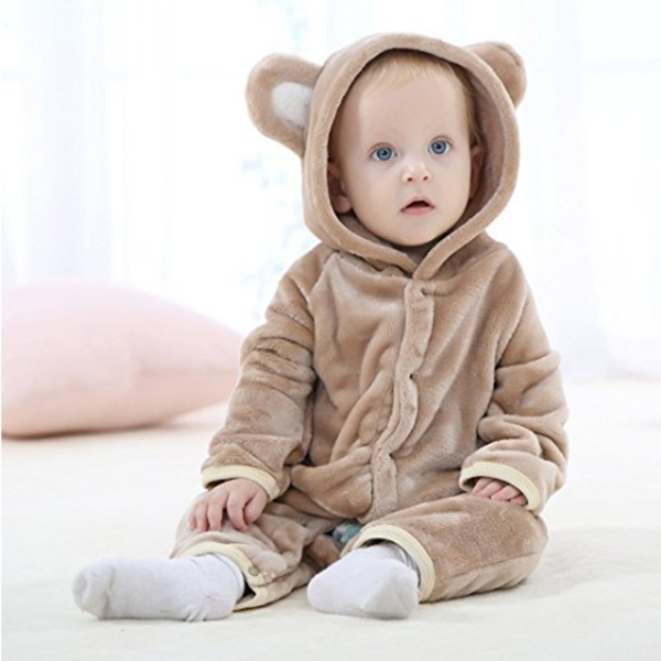 Children pajamas hooded flannel fleece snug-fig footless (6)