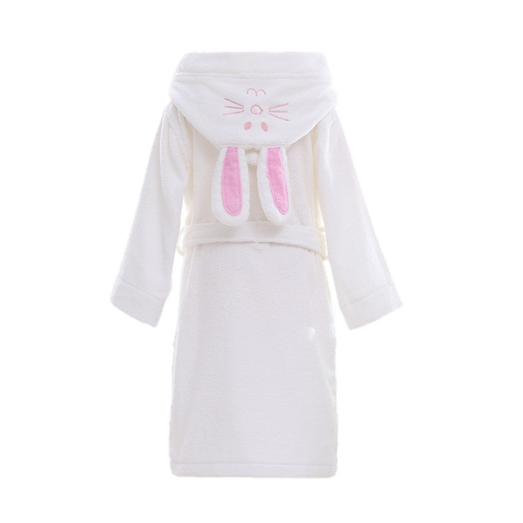 Hooded bathrobe for children cotton cute1 (3)