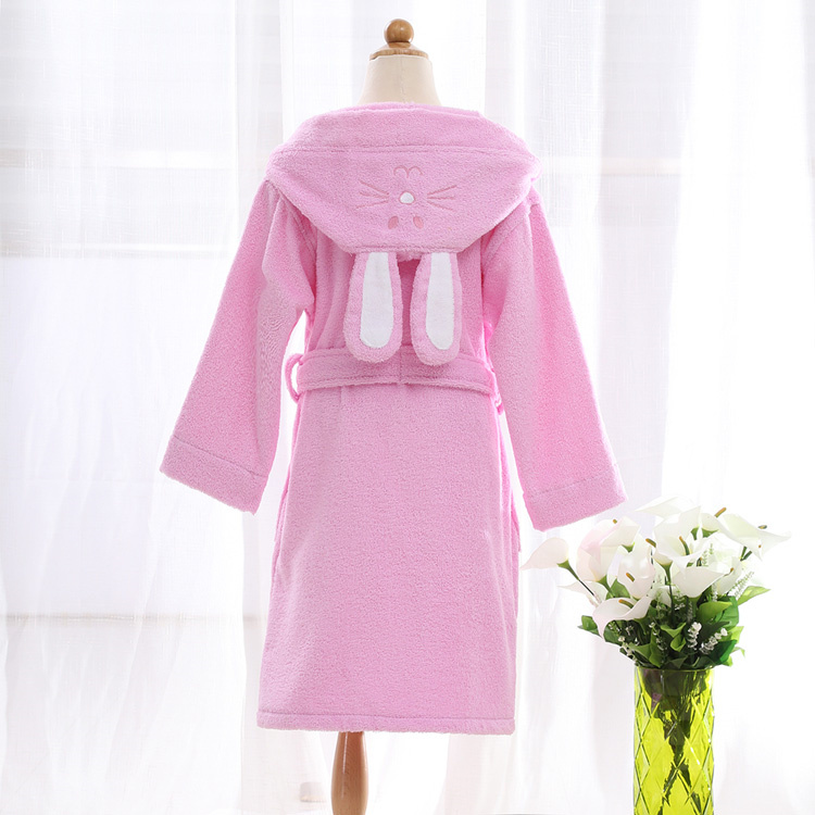 Hooded bathrobe for children cotton cute1 (4)