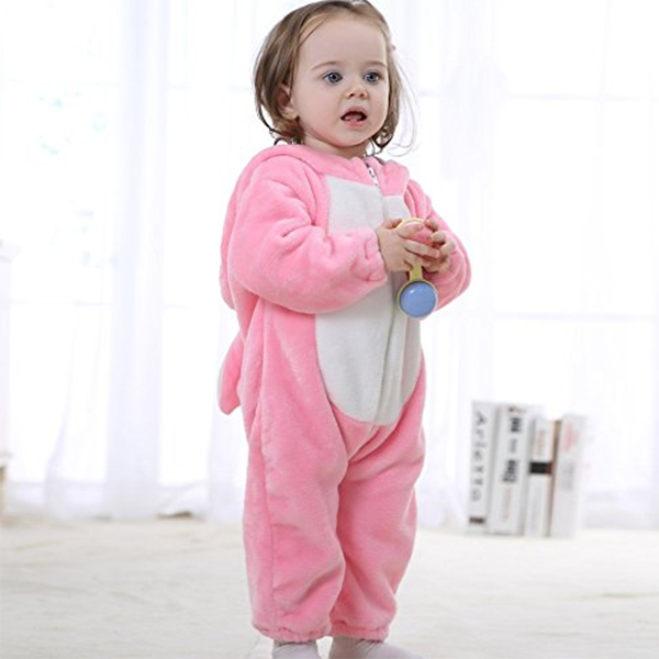 Stitch Kigurumi Niños Pijama Invierno Franela Ropa de dormir cálida Niños  Niñas Animal Onesies Monos-1