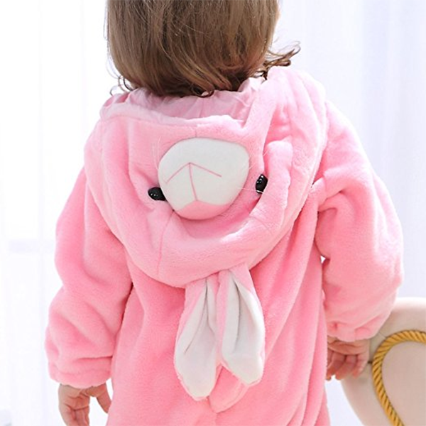 Toddler Infant Flannel Hooded Onesies Soft Animal Romper Outfits Gift (2)
