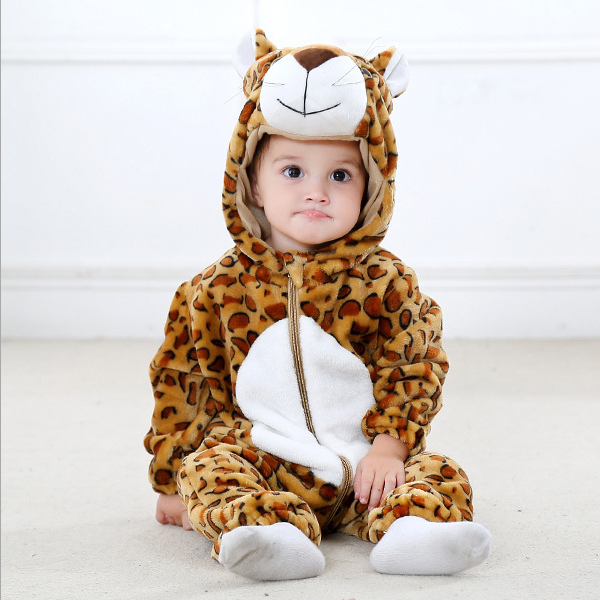 Toddler Infant Flannel Hooded Onesies Soft Animal Romper Outfits Gift (3)