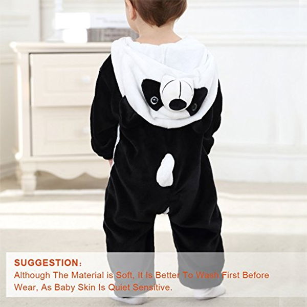 unisex baby jumpsuit animal costume flannel hooded romper  (6)